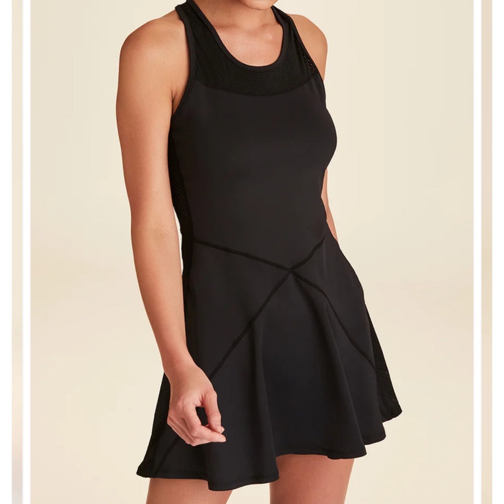 NWT Alala Size Large Serena Dress Black Sports Activewear Workout Casual Tennis